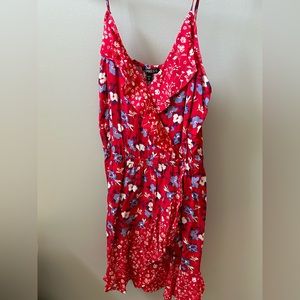 Express Wrap Font Spaghetti Strap Floral Dress Size Medium